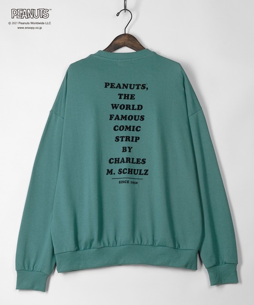 PEANUTS(ピーナッツ)の「【PEANUTS/ピーナッツ】スヌーピー プリント ビッグシルエット スウェットトレーナー(スウェット・レディース・モカ/マルチ/ブルーグリーン/オフホワイト/ピンク・M/L/XL)」の15枚目の写真