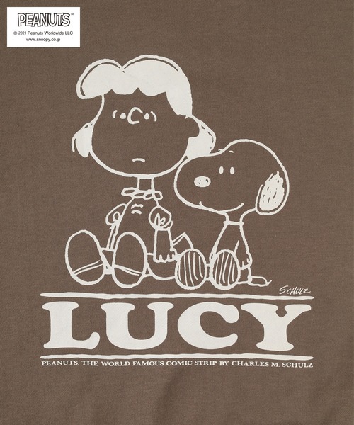 PEANUTS(ピーナッツ)の「【PEANUTS/ピーナッツ】スヌーピー プリント ビッグシルエット スウェットトレーナー(スウェット・レディース・モカ/マルチ/ブルーグリーン/オフホワイト/ピンク・M/L/XL)」の6枚目の写真