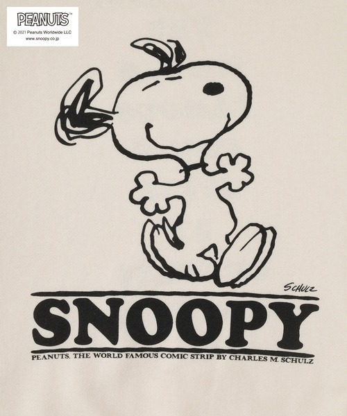 PEANUTS(ピーナッツ)の「【PEANUTS/ピーナッツ】スヌーピー プリント ビッグシルエット スウェットトレーナー(スウェット・レディース・モカ/マルチ/ブルーグリーン/オフホワイト/ピンク・M/L/XL)」の9枚目の写真
