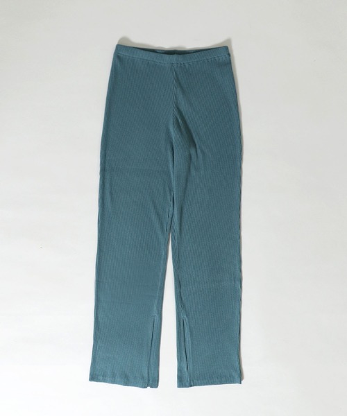 DRESSLAVE(ドレスレイブ)の「rib layered slit knit pants(サイドスリット入りリブパンツ)(その他パンツ・レディース・ブラック/ブルーグリーン/ブラウン/オレンジ・38)」の6枚目の写真
