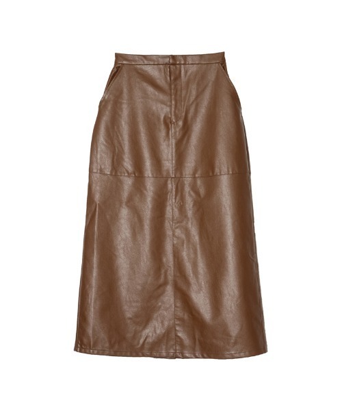 Re:EDIT（リエディ）の「エコレザーロングスカート（スカート・レディース・ブラック/ブラウン/アイボリー/カーキ・SHORT/MEDIUM/TALL/LARGE）」の10枚目の写真