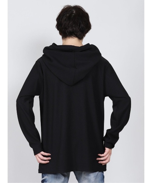 semantic design（セマンティックデザイン）の「セマンティックデザイン/semantic design　ビッグフード 長袖ゆるＴシャツ（Tシャツ/カットソー・メンズ・ホワイト/ブラック・MEDIUM/LARGE/X-LARGE）」の9枚目の写真