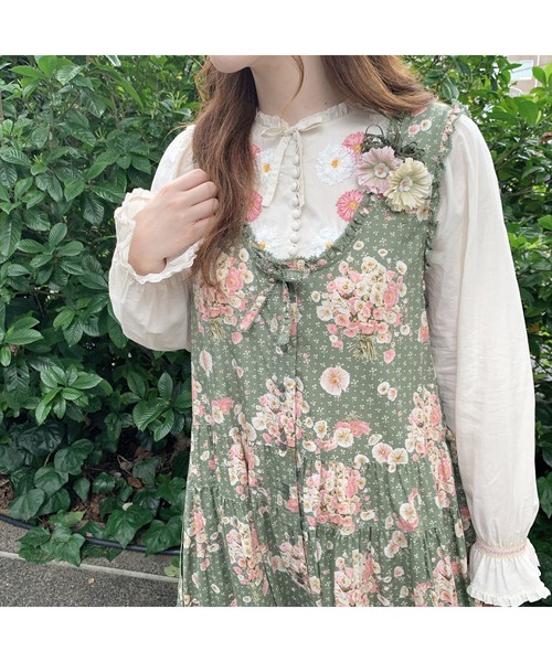 PINK HOUSE（ピンクハウス）の「まんまるコスモスモチーフブラウス