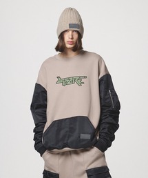 LIBERE（リベーレ）の「LIBERE リベーレ / MA-1 MK2 SWEAT SHIRTS ビッグシルエットMA-1デザインスウェットシャツ トレーナー / 215230（スウェット）」