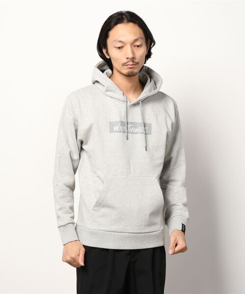WILD THINGS(ワイルドシングス)の「【WILD THINGS/ワイルドシングス】ボックスロゴ プリントプルパーカー/LOGO SWEAT PARKA(パーカー・メンズ・ブラック/グレー・M/XL/L)」の11枚目の写真