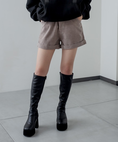 RASVOA(ラスボア)の「コーデュロイショートパンツ/ベルト付(その他パンツ・レディース・ブラック/オフホワイト/モカ・S/M)」の19枚目の写真