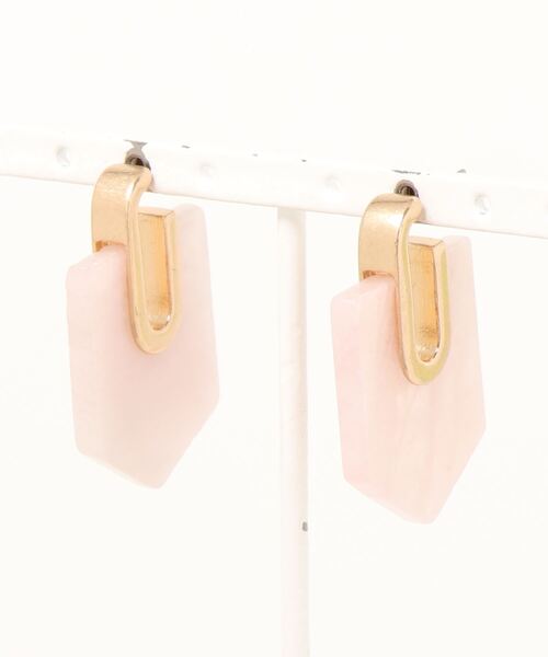Ms.yuu by Nothing And Others(ミスユーバイナッシングアンドアザーズ)の「【Ms.yuu】Stone Post Pierce(ピアス(両耳用)・レディース・ピンク・FREE)」の1枚目の写真