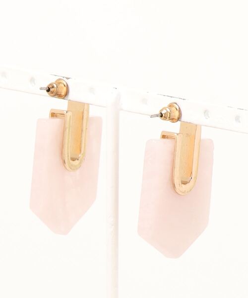 Ms.yuu by Nothing And Others(ミスユーバイナッシングアンドアザーズ)の「【Ms.yuu】Stone Post Pierce(ピアス(両耳用)・レディース・ピンク・FREE)」の2枚目の写真