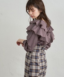 【WEB限定】おしゃれラッフルデザインブラウス
