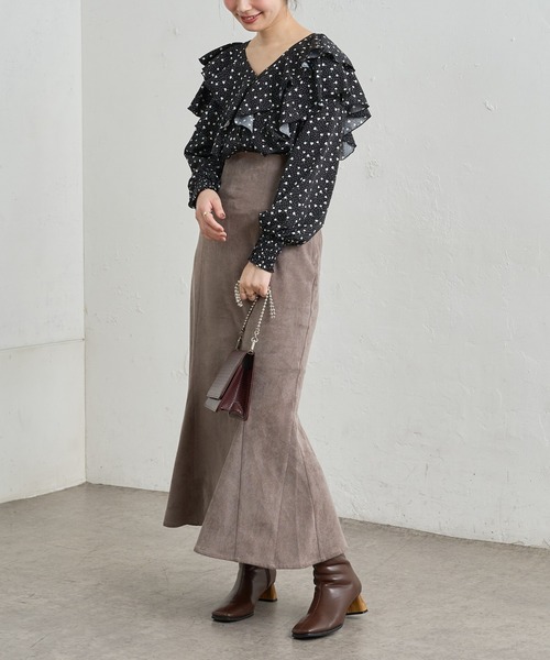 natural couture（ナチュラルクチュール）の「【WEB限定】おしゃれラッフルデザインブラウス（シャツ/ブラウス・レディース・その他2/モカ/オフホワイト/その他1/ブラック・FREE）」の21枚目の写真