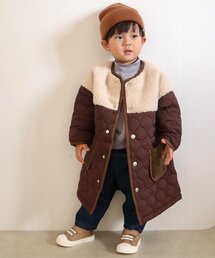 BREEZE by yumi. | WEB限定 キルトボア中綿ジャケットロング【BREEZE by yumi.】(ダウンジャケット/コート)