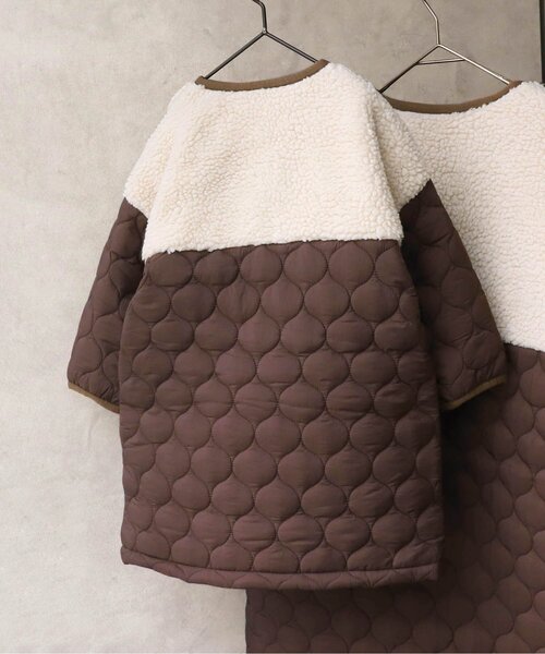 BREEZE by yumi.（ブリーズバイユミ）の「WEB限定 キルトボア中綿ジャケットロング【BREEZE by yumi.】（ダウンジャケット/コート・キッズ・ブラウン/カーキ・110/100/140/150/120/90/130）」の8枚目の写真
