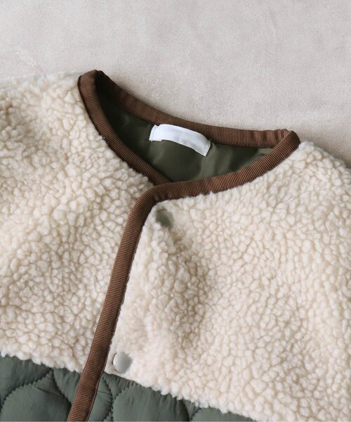 BREEZE by yumi.（ブリーズバイユミ）の「WEB限定 キルトボア中綿ジャケットロング【BREEZE by yumi.】（ダウンジャケット/コート・キッズ・ブラウン/カーキ・110/100/140/150/120/90/130）」の10枚目の写真