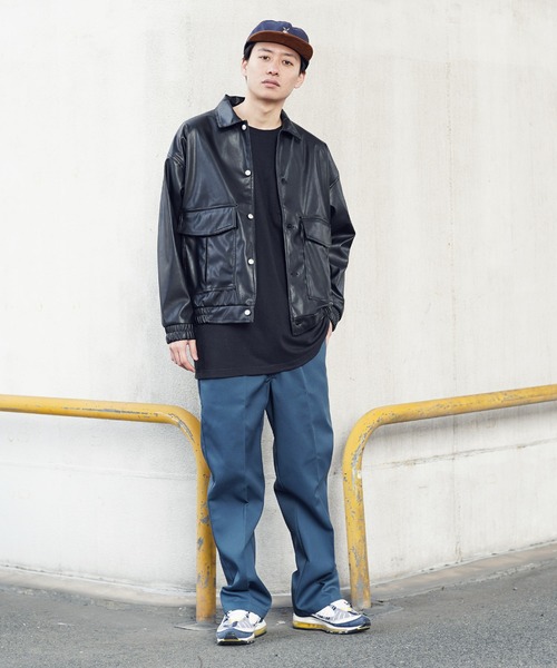 air tokyo sellection(エアートウキョウセレクション)の「フェイクレザートラッカージャケット(その他アウター・メンズ・ブラック/アイボリー/モカ・MEDIUM/LARGE)」の17枚目の写真