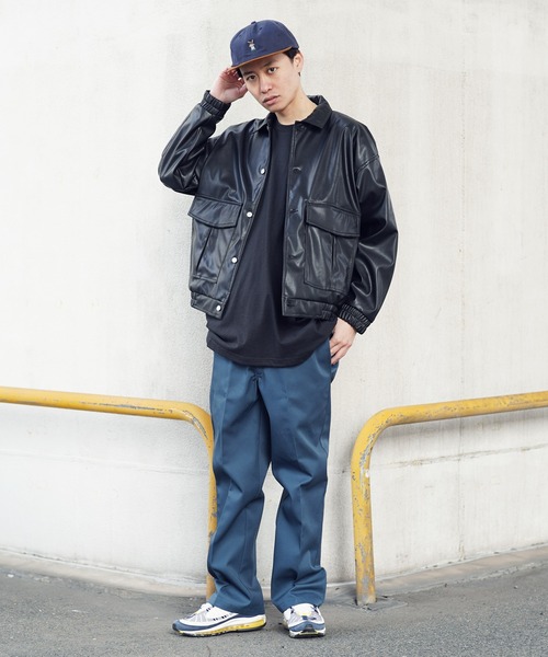 air tokyo sellection(エアートウキョウセレクション)の「フェイクレザートラッカージャケット(その他アウター・メンズ・ブラック/アイボリー/モカ・MEDIUM/LARGE)」の18枚目の写真