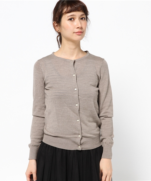 B:MING by BEAMS(ビーミングバイビームス)の「□ビーミング by ビームス / BASICクルーカーディガン(カーディガン/ボレロ・レディース・ベージュ/ホワイト/ライトグレー/ブラック/レッド/レッド系その他/サックスブルー/ブルー・MEDIUM/SMALL/LARGE)」の9枚目の写真