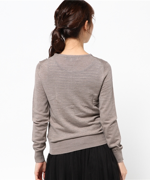 B:MING by BEAMS(ビーミングバイビームス)の「□ビーミング by ビームス / BASICクルーカーディガン(カーディガン/ボレロ・レディース・ベージュ/ホワイト/ライトグレー/ブラック/レッド/レッド系その他/サックスブルー/ブルー・MEDIUM/SMALL/LARGE)」の11枚目の写真