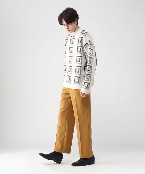 tk.TAKEO KIKUCHI（ティーケータケオキクチ）の「◆LANATECツイルストレートパンツ（その他パンツ・メンズ・ブラック/ダークグリーン/マスタード/ベージュ・02/03）」の7枚目の写真