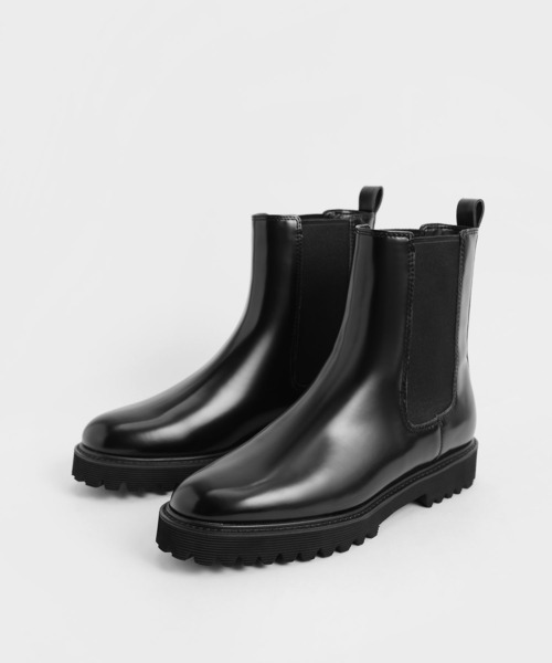 CHARLES & KEITH(チャールズ & キース)の「【販売終了】チェルシーブーツ / Chelsea Boots(ブーツ・レディース・ブラック/バーガンディー・22.5cm/23cm/23.5cm/24.5cm/25cm/25.5cm)」の11枚目の写真