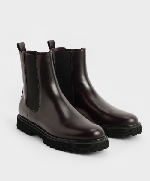 CHARLES & KEITH(チャールズ & キース)の「【販売終了】チェルシーブーツ / Chelsea Boots(ブーツ・レディース・ブラック/バーガンディー・22.5cm/23cm/23.5cm/24.5cm/25cm/25.5cm)」の19枚目の写真