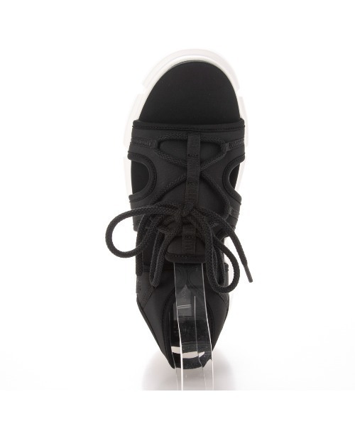 EVOL（イーボル）の「【EVOL】厚底プラットフォームレースアップサンダル LS40210（サンダル・レディース・ホワイト/レオパード/ブラック系その他/ブラック・S/M/L）」の8枚目の写真