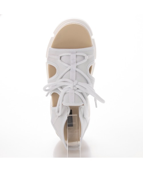 EVOL（イーボル）の「【EVOL】厚底プラットフォームレースアップサンダル LS40210（サンダル・レディース・ホワイト/レオパード/ブラック系その他/ブラック・S/M/L）」の13枚目の写真