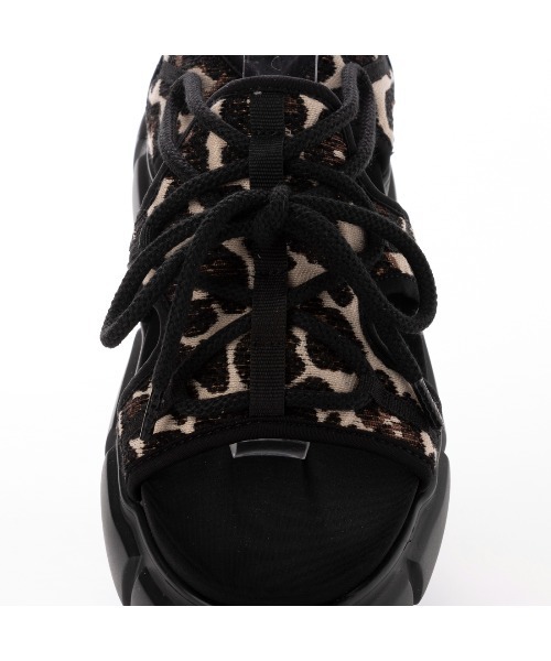 EVOL（イーボル）の「【EVOL】厚底プラットフォームレースアップサンダル LS40210（サンダル・レディース・ホワイト/レオパード/ブラック系その他/ブラック・S/M/L）」の19枚目の写真