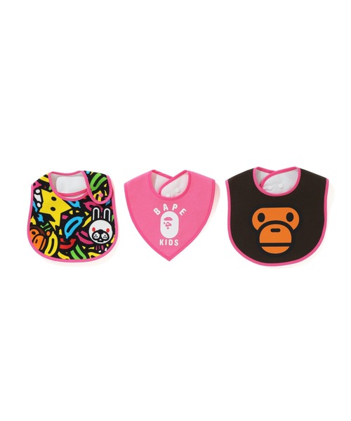 A・BATHING APE BAPE APE エイプ スタイ よだれかけ3＋1枚 日本 A BATHING APE(アベイシングエイプ) よだれかけ・スタイ