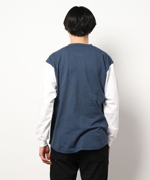 KRIFF MAYER(クリフメイヤー)の「抗菌コンビカラーロンT(Tシャツ/カットソー・メンズ・アイボリー/オフホワイト/グリーン/ネイビー・MEDIUM/LARGE/X-LARGE)」の6枚目の写真