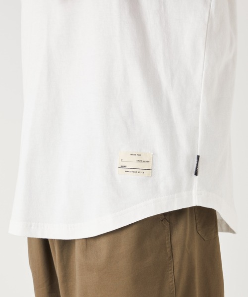 KRIFF MAYER(クリフメイヤー)の「抗菌コンビカラーロンT(Tシャツ/カットソー・メンズ・アイボリー/オフホワイト/グリーン/ネイビー・MEDIUM/LARGE/X-LARGE)」の14枚目の写真