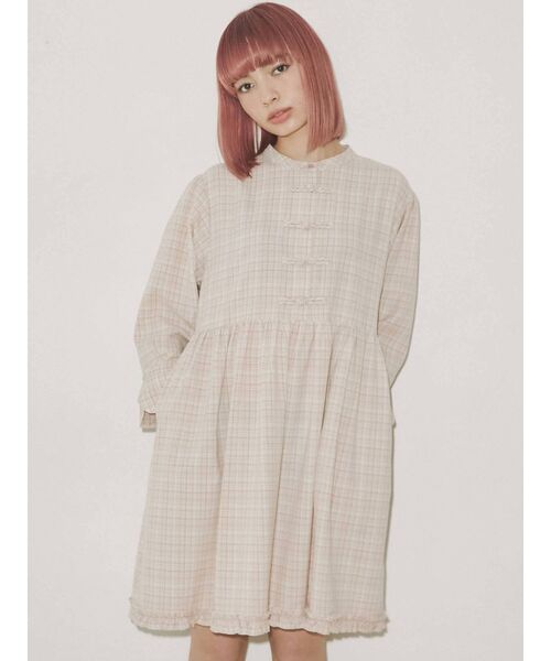 新品 チェックカンフーミニワンピース ワンピース Merry Jenny メリージェニー のファッション 期間限定30 Off Arenatheatre Net