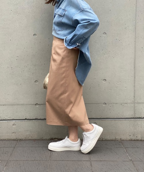 RIVE DROITE（リヴドロワ）の「リヨセルナイロンストレートスカート（スカート・レディース・ベージュ/ライトベージュ・36/38/34）」の9枚目の写真