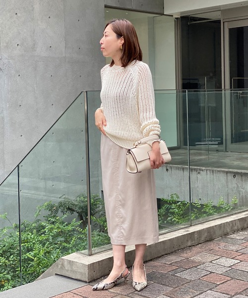 RIVE DROITE（リヴドロワ）の「リヨセルナイロンストレートスカート（スカート・レディース・ベージュ/ライトベージュ・36/38/34）」の8枚目の写真