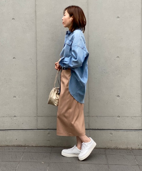 RIVE DROITE（リヴドロワ）の「リヨセルナイロンストレートスカート（スカート・レディース・ベージュ/ライトベージュ・36/38/34）」の14枚目の写真