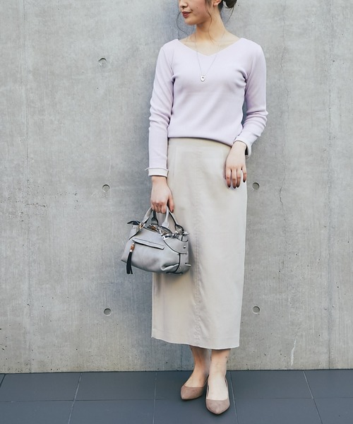 RIVE DROITE（リヴドロワ）の「リヨセルナイロンストレートスカート（スカート・レディース・ベージュ/ライトベージュ・36/38/34）」の15枚目の写真