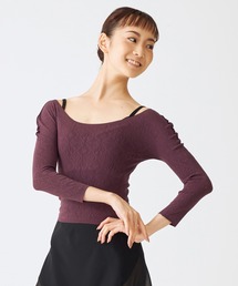 Chacott（チャコット）の「七分袖ニットショートトップ（ニット