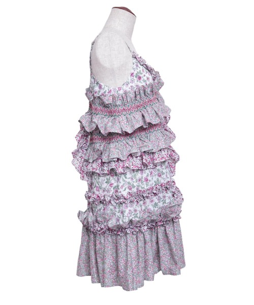 ワンピース rurumu Liberty frill OP rurumu:（ルルムウ）の「rurumu:/ルルムウ/Liberty frill