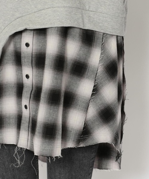 ADDICT NOIR（アディクトノアー）の「ADDICT NOIR/アディクト ノアー/Check Pullover（パーカー・レディース・ブラック/グレー・0）」の7枚目の写真