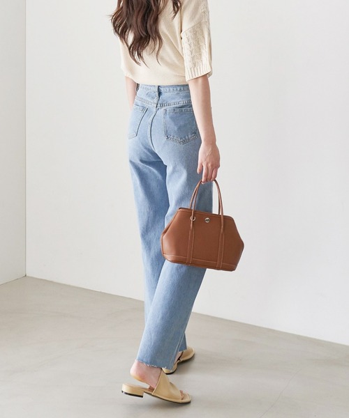 me+em select(ミームセレクト)の「ダメージデニムパンツ(デニムパンツ・レディース・ライトブルー/インディゴブルー・SMALL/MEDIUM/LARGE)」の13枚目の写真