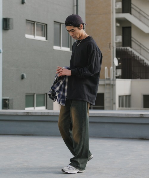 セール】【ROOPTOKYO】GILDAN 6oz クルーネック 袖リブ ロング