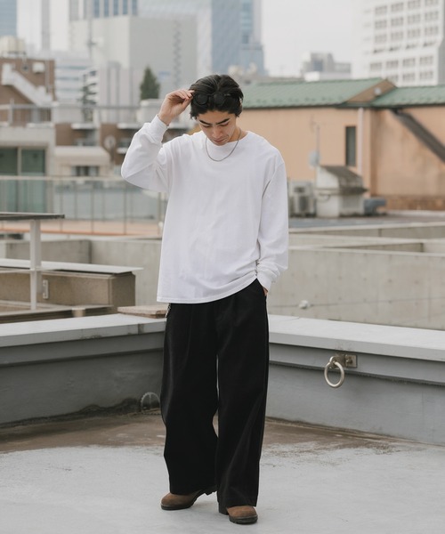 セール】【ROOPTOKYO】GILDAN 6oz クルーネック 袖リブ ロング