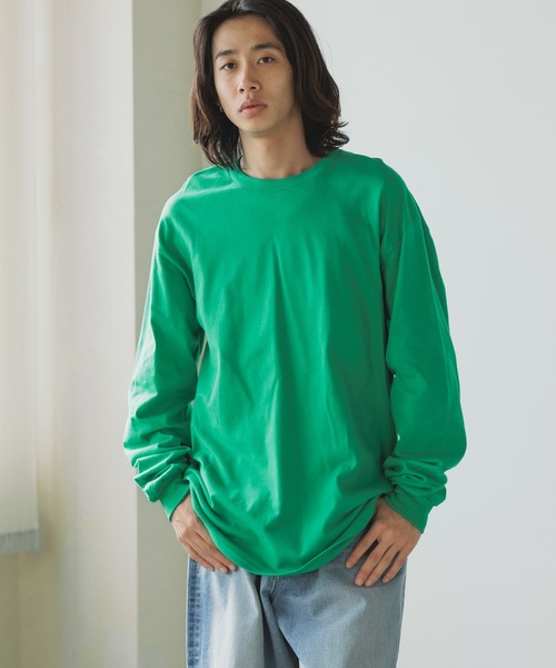 セール】【ROOPTOKYO】GILDAN 6oz クルーネック 袖リブ ロング