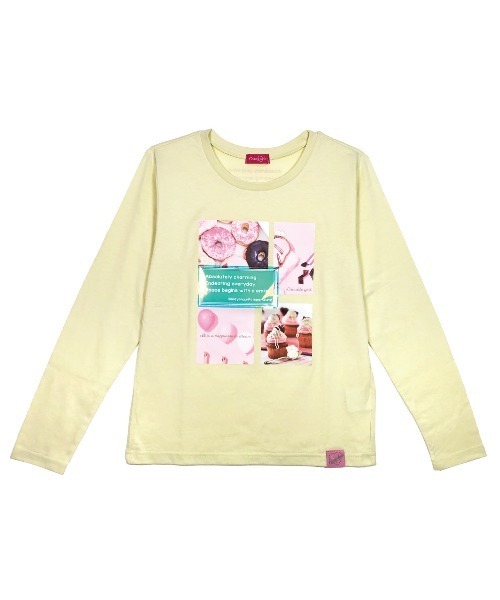 Candychuu（キャンディチュウ）の「ポムポムプリンロンT（Tシャツ/カットソー・キッズ・イエロー・120/130/140/150/160）」の4枚目の写真