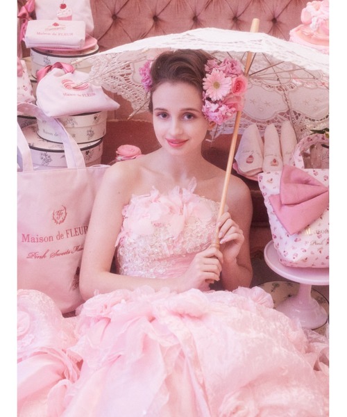 Maison de FLEUR（メゾンドフルール）の「Pink Sweets Maniaリボンタックポーチ（ポーチ・レディース・ピンク・FREE）」の12枚目の写真
