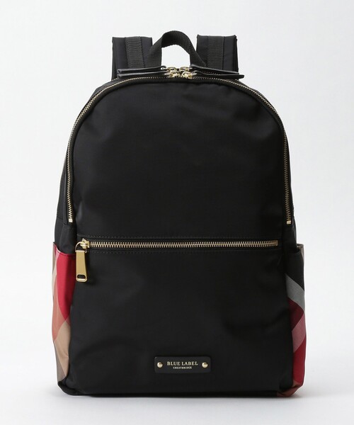 BLUE LABEL CRESTBRIDGE(ブルーレーベルクレストブリッジ)の「パーシャルCBナイロンバックパック(バックパック/リュック・レディース・ブラック/ダークネイビー・FREE)」の1枚目の写真