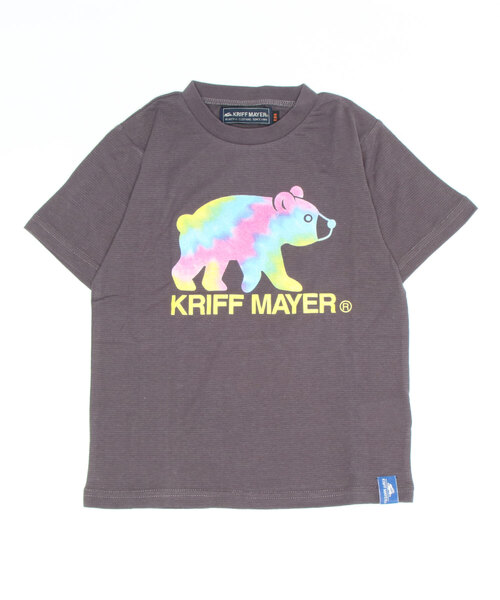 KRIFF MAYER Kid's Collection（クリフメイヤーキッズコレクション）の「波打ち天竺TEE（マーくんロゴ）（Tシャツ/カットソー・キッズ・チャコール/パープル/グレー/グリーン・140/160/170/120/150/130）」の3枚目の写真