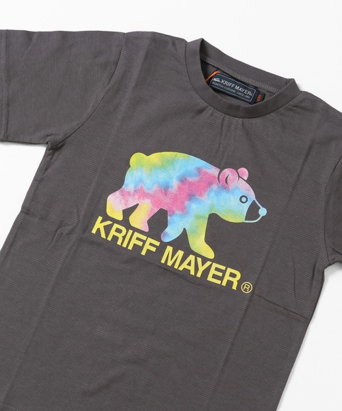 KRIFF MAYER Kid's Collection（クリフメイヤーキッズコレクション）の「波打ち天竺TEE（マーくんロゴ）（Tシャツ/カットソー・キッズ・チャコール/パープル/グレー/グリーン・140/160/170/120/150/130）」の6枚目の写真