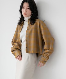 LOWRYS FARM | チェックジャガードショートシャツＬＳ　270856(シャツ/ブラウス)