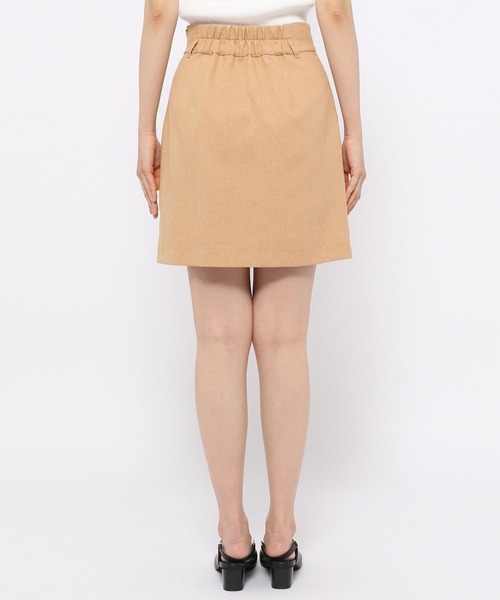 mysty woman（ミスティウーマン）の「リネンライクショートスカート 275570（スカート・レディース・ベージュ/オレンジ/チャコール・FREE）」の21枚目の写真