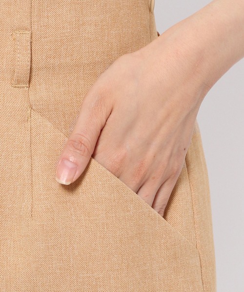 mysty woman（ミスティウーマン）の「リネンライクショートスカート 275570（スカート・レディース・ベージュ/オレンジ/チャコール・FREE）」の8枚目の写真